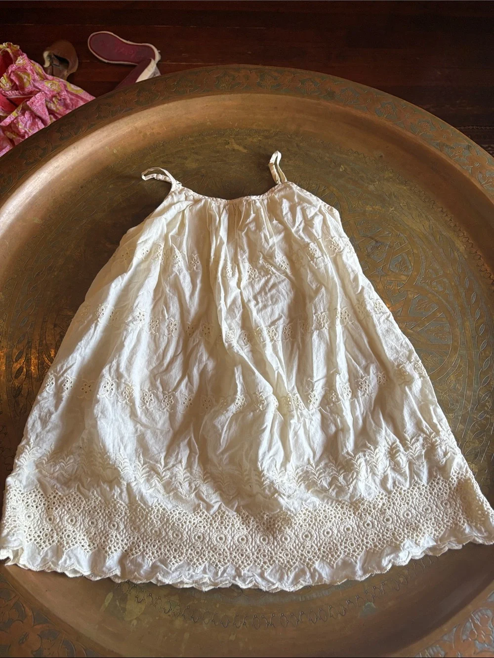 GAP White Eyelet Cotton Sundress with Spaghetti Straps